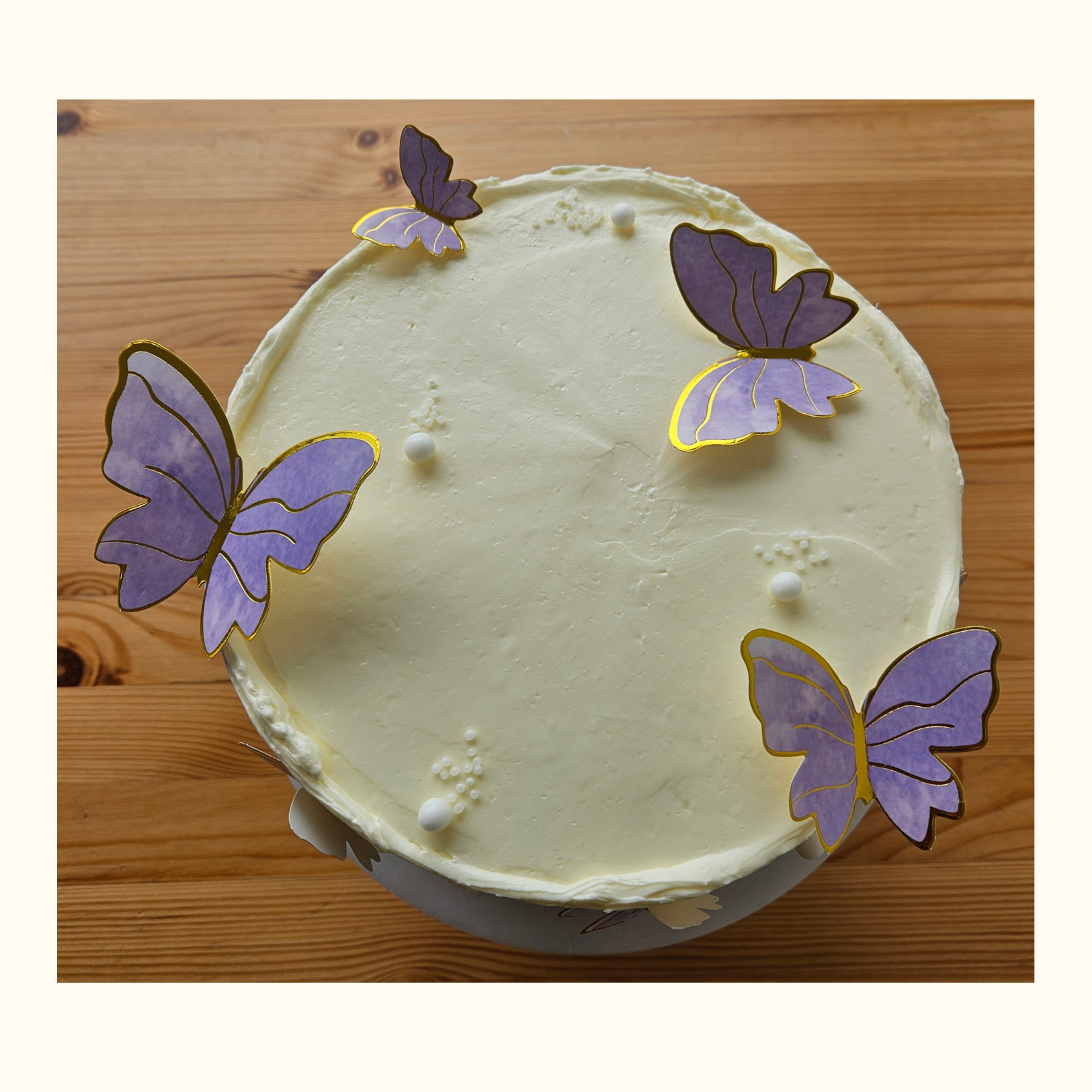 Purple Butterflies Cake